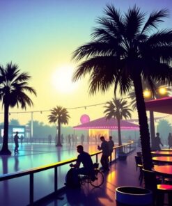 Palm Shadows Paint Numbers