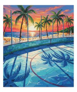 Realistic Rinkside Palm Shadows Paint By Numbers