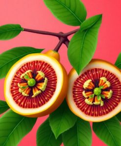 Realistic Ripe Passionfruit Pair Paint By Numbers