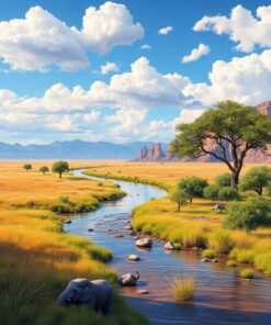 Riverine Oasis Paint Numbers