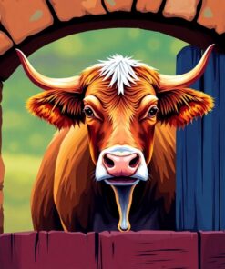 Realistic Rustic Gate Calf Paint By Numbers