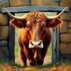 Realistic Rustic Gate Calf paint by numbers