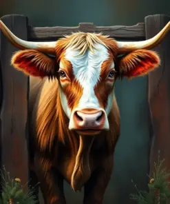 Realistic Rustic Gate Calf Paint By Numbers