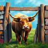 Realistic Rustic Gate Calf Paint By Numbers