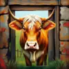 Realistic Rustic Gate Calf Paint By Numbers