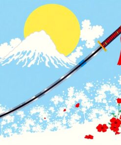 Realistic Ryukyu Sword Still Paint By Numbers