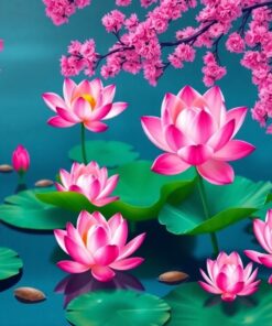 Pink Blossom Paint Numbers