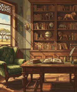 Realistic Safari Antique Library Paint By Numbers