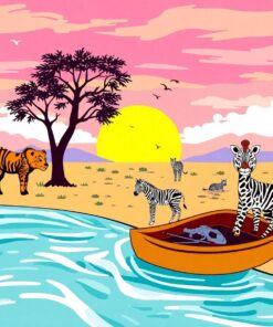 Realistic Safari Express Getaway Paint By Numbers