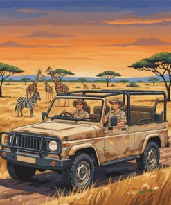 Realistic Savannah Jeep Ride Paint By Numbers
