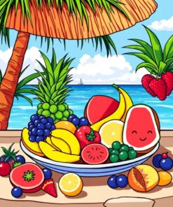 Fruit Plate Paint Numbers