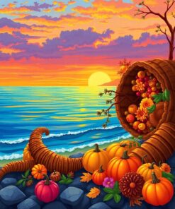 Sunset Cornucopia Paint Numbers