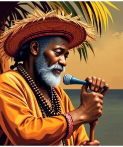 Realistic Sepia Island Performer Paint By Numbers