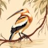 Realistic Sepia Mangrove Bird Paint By Numbers