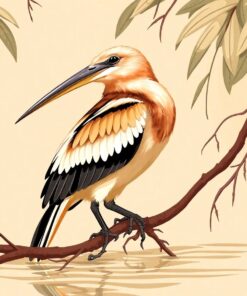 Realistic Sepia Mangrove Bird Paint By Numbers