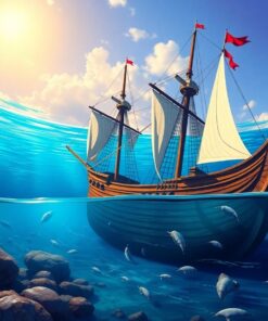 Sunken Galleon Paint Numbers