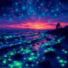 Shoreline Bioluminescence Paint Numbers