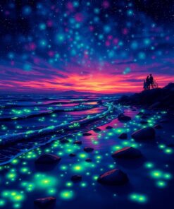 Shoreline Bioluminescence Paint Numbers