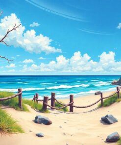 Realistic Silver Beach Timber Paint By Numbers