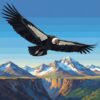 Realistic Soaring Andean Condor Paint By Numbers