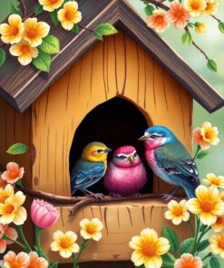 Birdhouse Brood Paint Numbers