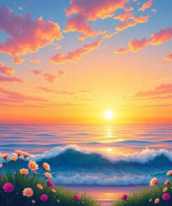 Ocean Sunrise Paint Numbers