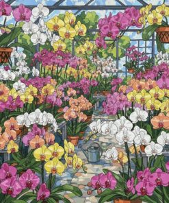 Realistic Spring Orchid Nursery Paint By Numbers