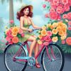 Bicycle Blooms Paint Numbers