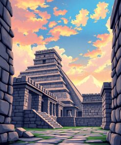 Temple Perspective Paint Numbers