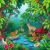 Realistic Storybook Jungle Refuge Paint By Numbers