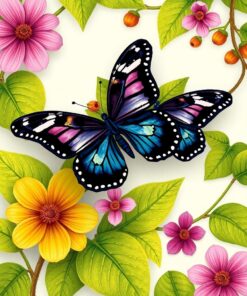 Vine Flora Paint Numbers