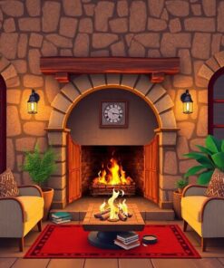 Fireplace Retreat Paint Numbers