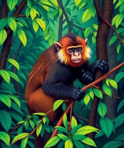 Primate Foraging Paint Numbers