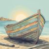 Realistic Sun Bleached Boat Paint By Numbers