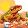 Realistic Sunbaked Desert Reptile Paint By Numbers