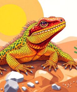 Realistic Sunbaked Desert Reptile Paint By Numbers