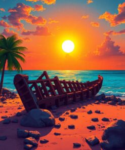 Sunbathed Wreckage Paint Numbers