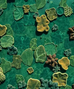 Realistic Sunken Coral Tiles Paint By Numbers