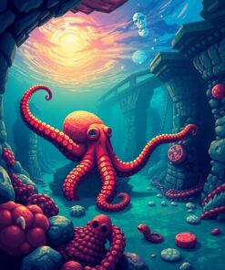 Octopus Lair Paint Numbers