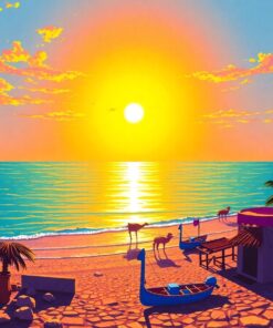 Realistic Sunlit Arabian Coast Paint By Numbers