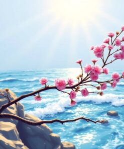 Realistic Sunlit Coastal Branch Paint By Numbers