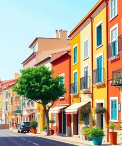 Realistic Sunlit Portuguese Streets Paint By Numbers