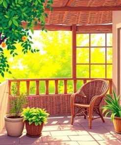 Realistic Sunlit Wicker Corner Paint By Numbers