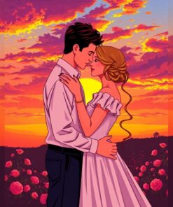 Sunset Embrace Paint Numbers