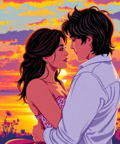 Realistic Sunset Embrace Paint By Numbers