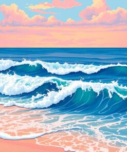 Shore Waves Paint Numbers