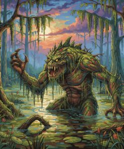 Realistic Swamp Monster Emergence Paint By Numbers