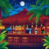 Realistic Tiki Bar Night Paint By Numbers