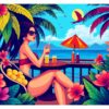 Realistic Tropic Club Diva Paint By Numbers