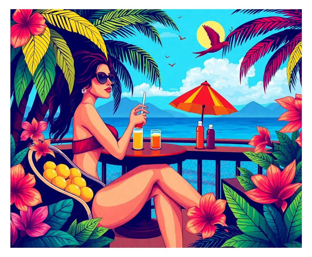 realistic-tropic-club-diva-paint-by-numbers-kit